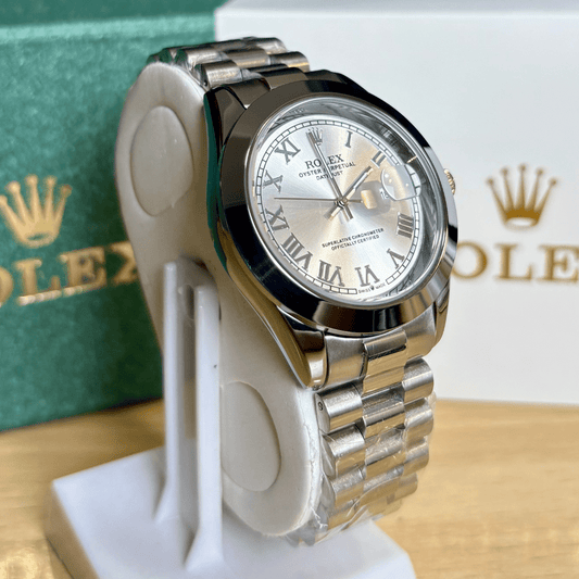 Rlx Datejust - Roman Dial - Silver Dial