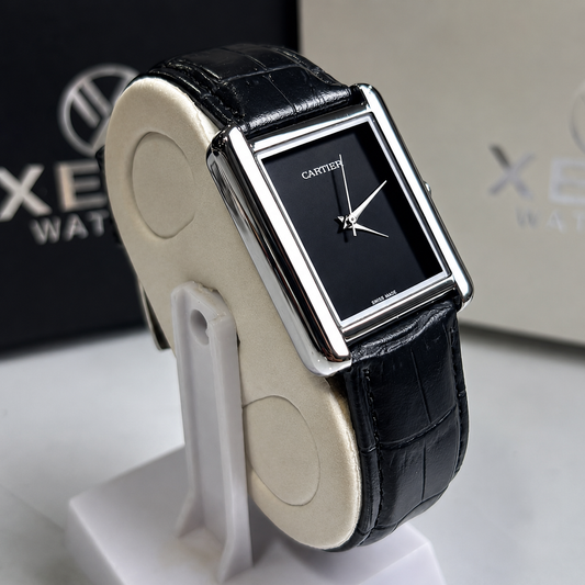 Cartier Tank - Plain Black Dial