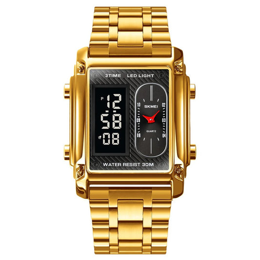 Original SKMEI - 3 Time - Water Resistant (30M) - Golden