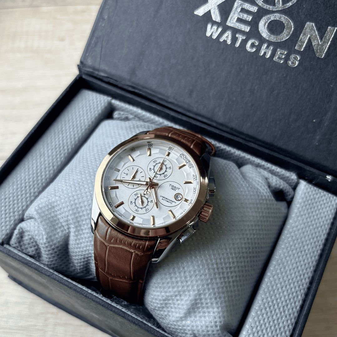 Tissot - 1853 - Chronograph Watch - Two Tone -Brown Straps