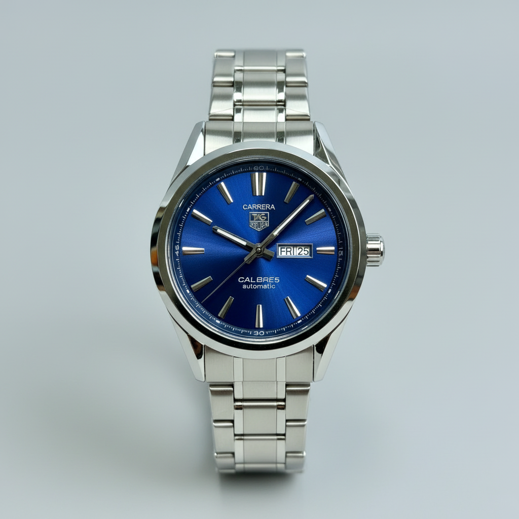 Tag Heuer Carrera - Calibre 5 - Stainless Steel - Navy Blue Dial