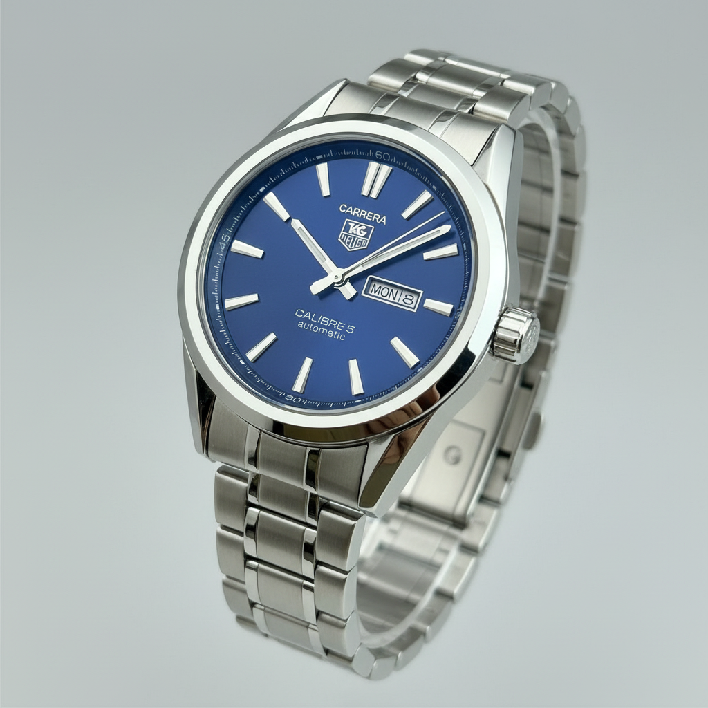 Tag Heuer Carrera - Calibre 5 - Stainless Steel - Navy Blue Dial