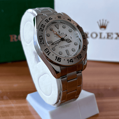 XEON Rlx Explorer II | Oyster Chain | Stainless Steel | White Dial