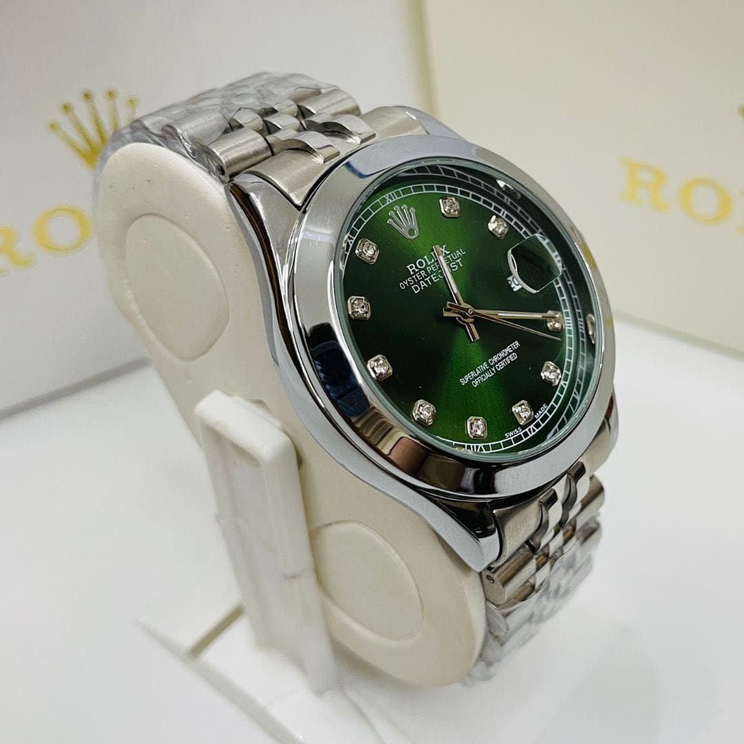 Rlx DateJust - 40mm - Stainless Steel - Green Dial