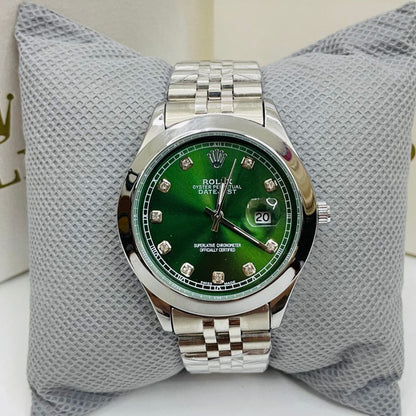 Rlx DateJust - 40mm - Stainless Steel - Green Dial