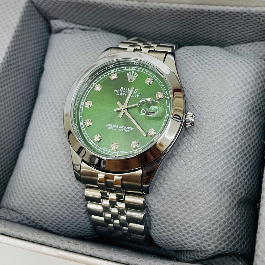 Rlx DateJust - 40mm - Stainless Steel - Green Dial
