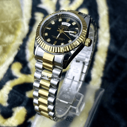 Rlx - Day-Date - Two Tone - Black Dial