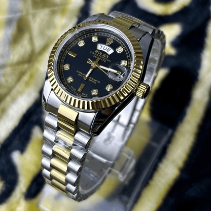 Rlx - Day-Date - Two Tone - Black Dial