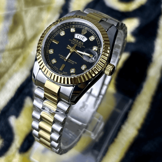 Rlx - Day-Date - Two Tone - Black Dial