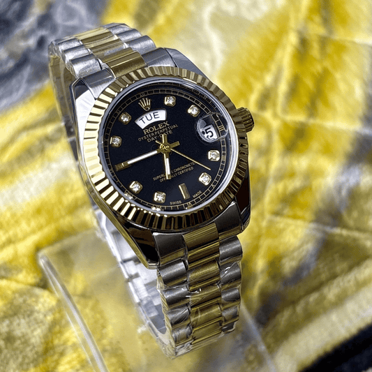 Rlx - Day-Date - Two Tone - Black Dial