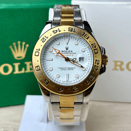 Rlx Explorer II | Oyster Chain | Two Tone | White Dial