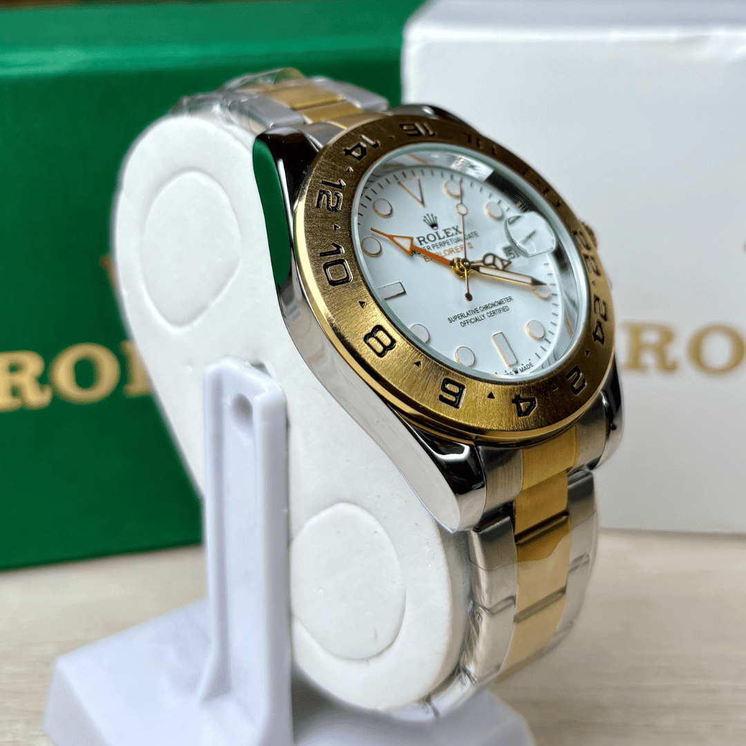 Rlx Explorer II | Oyster Chain | Two Tone | White Dial