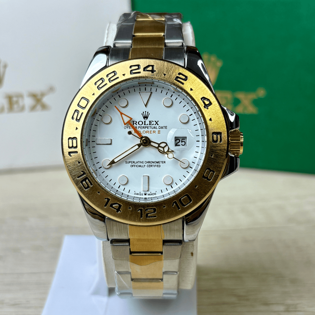 Rlx Explorer II | Oyster Chain | Two Tone | White Dial