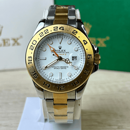 Rlx Explorer II | Oyster Chain | Two Tone | White Dial