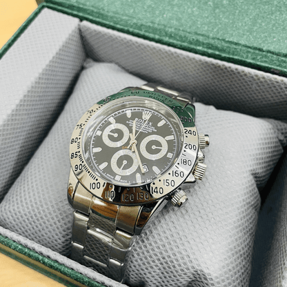 Rlx Daytona - Oyster Chain - Silver - Black Dial