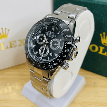 Rlx Daytona - Oyster Chain - Silver (Black)