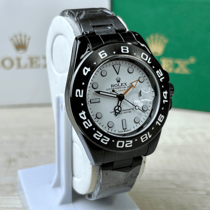 Rlx Explorer II | Oyster Chain | Full Black | White Dial