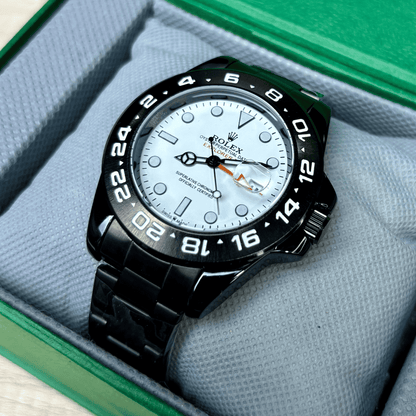 Rlx Explorer II | Oyster Chain | Full Black | White Dial