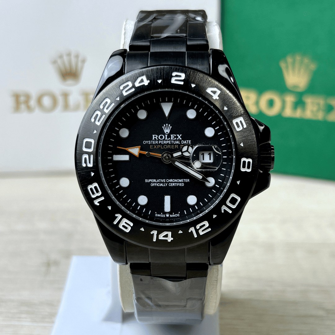 Rlx Explorer II | Oyster Chain | Full Black | Black Dial