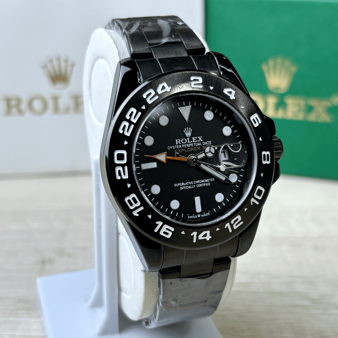 Rlx Explorer II | Oyster Chain | Full Black | Black Dial