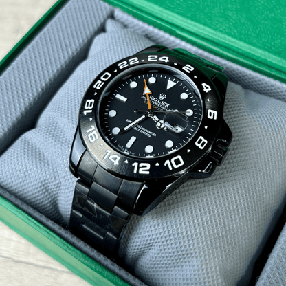 Rlx Explorer II | Oyster Chain | Full Black | Black Dial