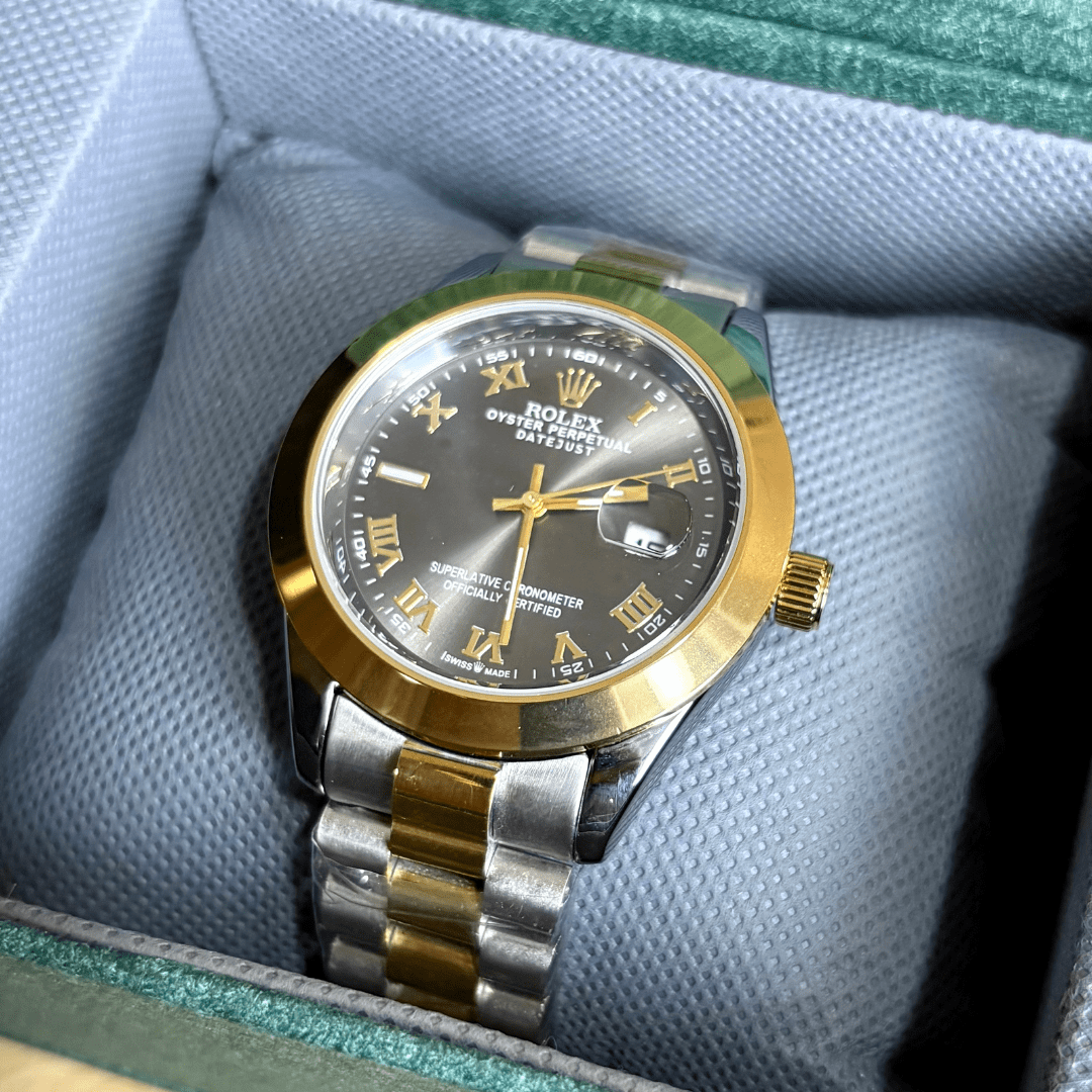 Rlx Datejust - Roman Dial - Two Tone Black Dial