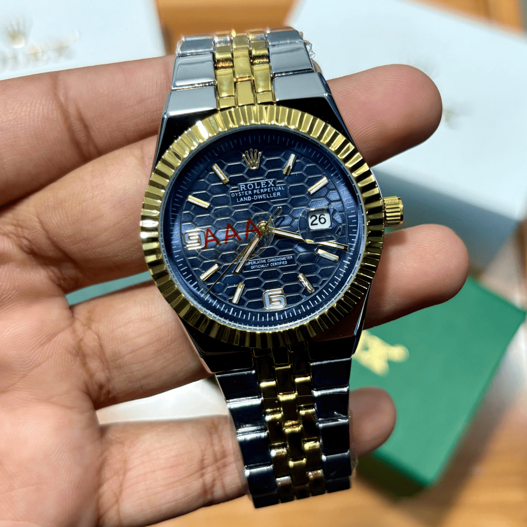 Rlx - Oyster Prepetual - Land Dweller - Two Tone - Navy Blue Dial