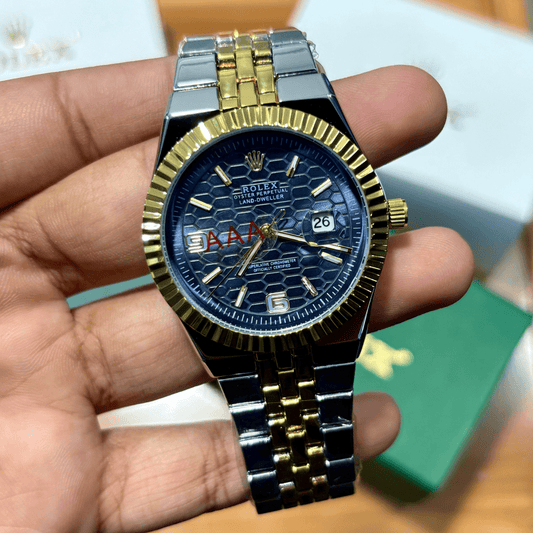 Rlx - Oyster Prepetual - Land Dweller - Two Tone - Navy Blue Dial