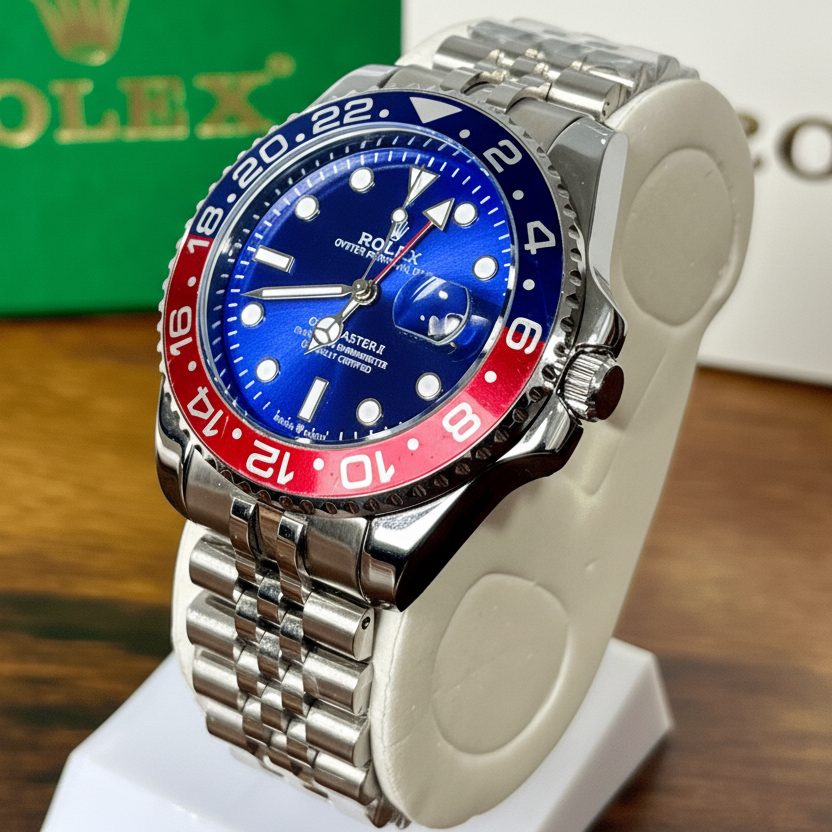 Rlx GMT Master - 40mm - Stainless Steel - Pepsi Jubilee Blue Dial
