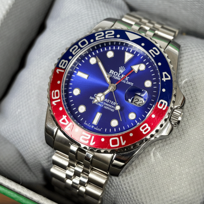 Rlx GMT Master - 40mm - Stainless Steel - Pepsi Jubilee Blue Dial