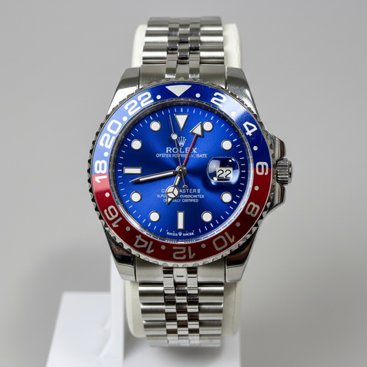 Rlx GMT Master - 40mm - Stainless Steel - Pepsi Jubilee Blue Dial