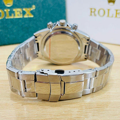 Rlx Daytona - Oyster Chain - Silver (Black)