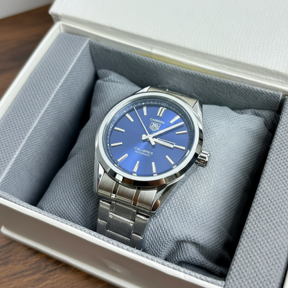 Tag Heuer Carrera - Calibre 5 - Stainless Steel - Navy Blue Dial