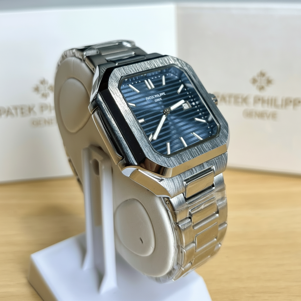 PP Cubitus - Stainless Steel - Navy Blue Dial