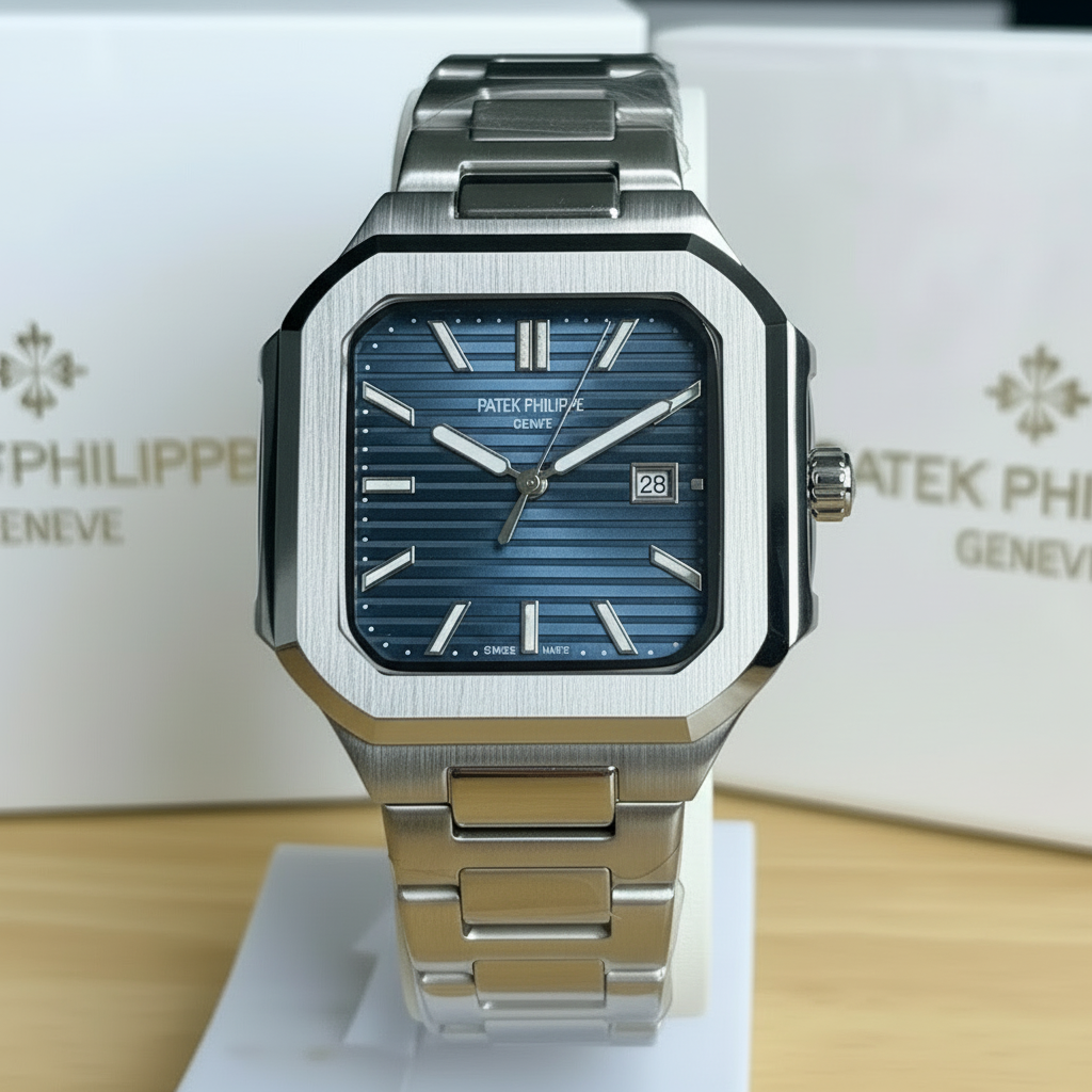 PP Cubitus - Stainless Steel - Navy Blue Dial