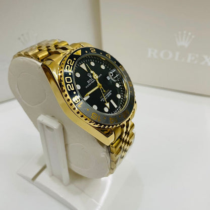 Rlx GMT Master - 40mm - Stainless Steel - Yellow Gold Black Dial