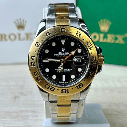 Rlx Explorer II | Oyster Chain | Two Tone | Black Dial