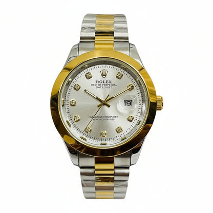 Rlx - Stainless Steel - 40mm - Silver Dial - Gold Two Tone