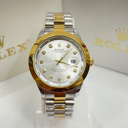 Rlx - Stainless Steel - 40mm - Silver Dial - Gold Two Tone