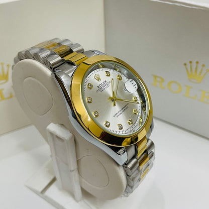 Rlx - Stainless Steel - 40mm - Silver Dial - Gold Two Tone