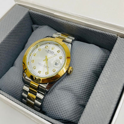 Rlx - Stainless Steel - 40mm - Silver Dial - Gold Two Tone