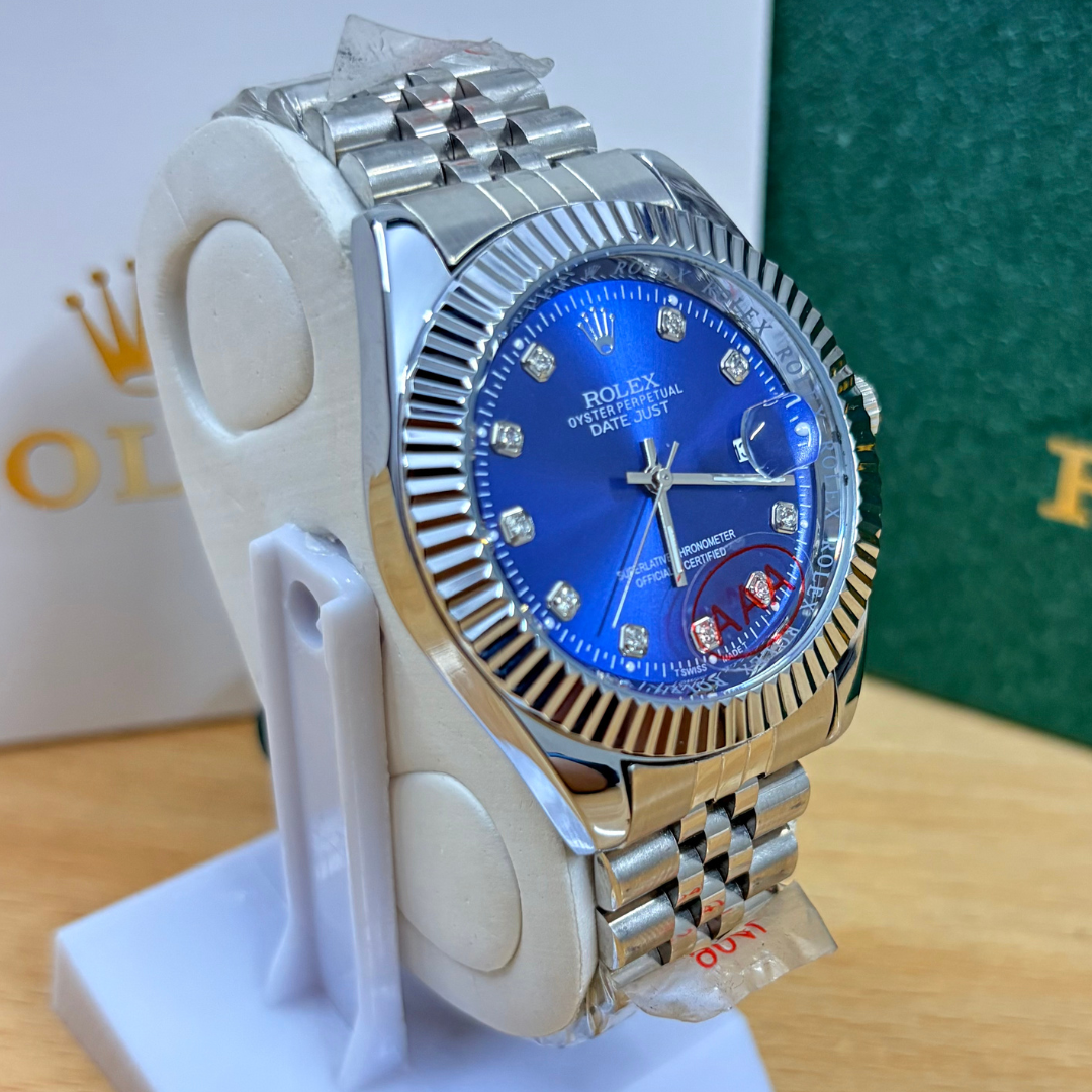 Rlx DateJust - 40mm - Fluted Bezel - Blue