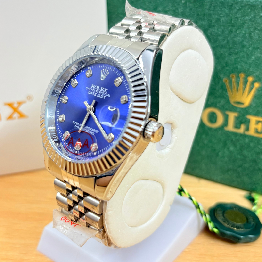 Rlx DateJust - 40mm - Fluted Bezel - Blue