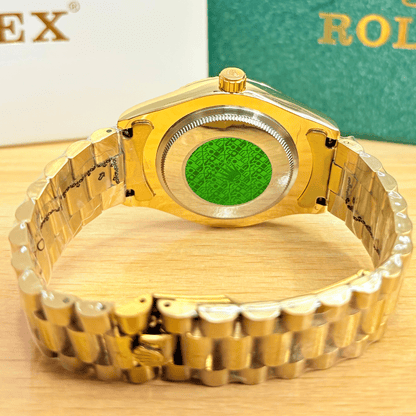 Rlx - Stainless Steel - Gold Edition - Black Dial