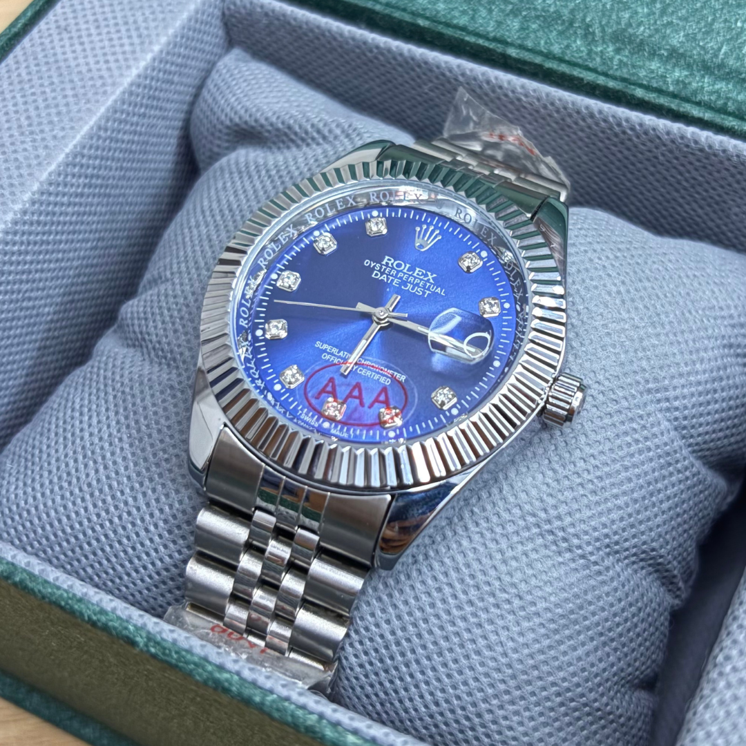 Rlx DateJust - 40mm - Fluted Bezel - Blue
