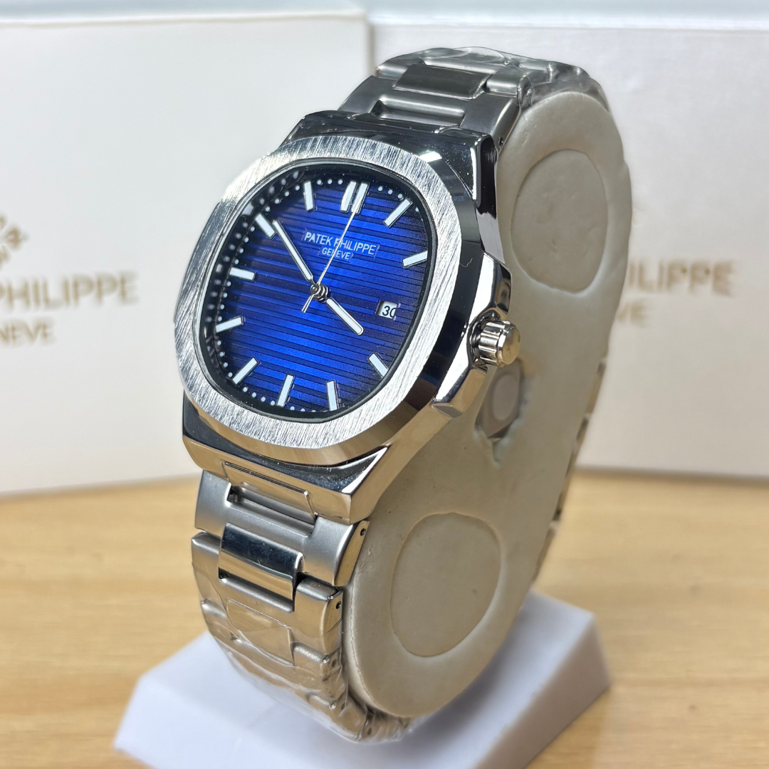 PP Nautilus - Slim Dial - Stainless Steel - Navy Blue