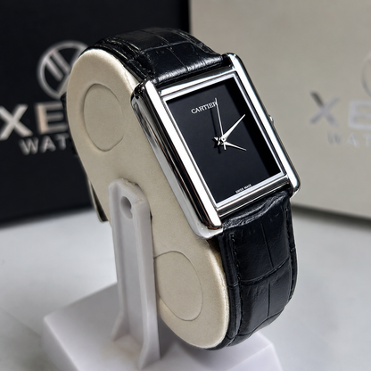 Cartier Tank - Plain Black Dial