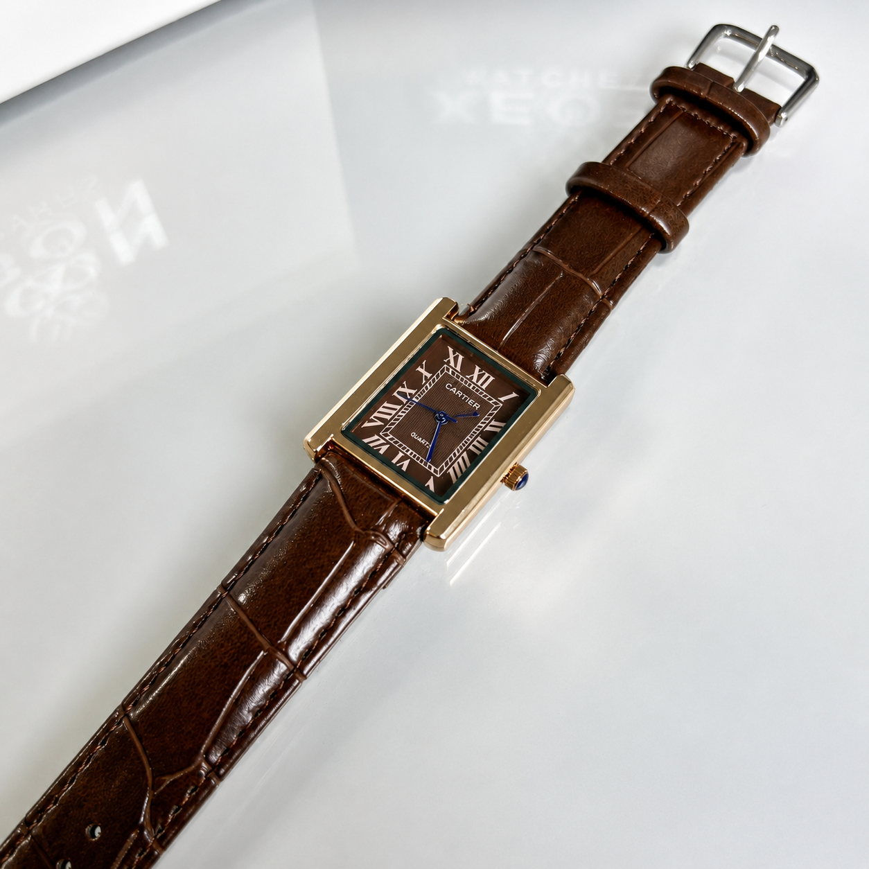 Cartier Tank - Brown Roman Dial -  Slim Dial
